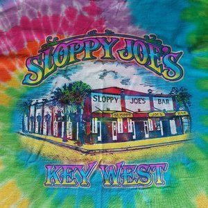 Tie Dye Sloppy Joe's Key West Shirt Large